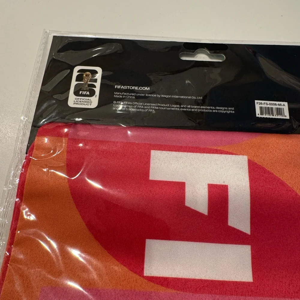 FIFA Soccer 2026 World Cup Miami Bright Logo Scarf MIP NEW!
